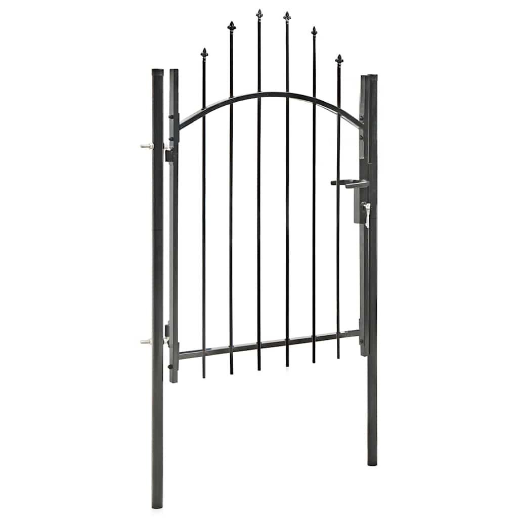 143059 vidaXL Garden Gate "Woerden" Steel 1x1,25 m Black