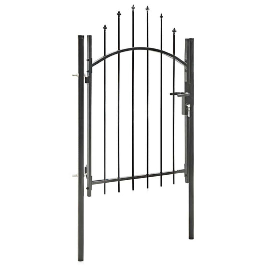 143059 vidaXL Garden Gate "Woerden" Steel 1x1,25 m Black
