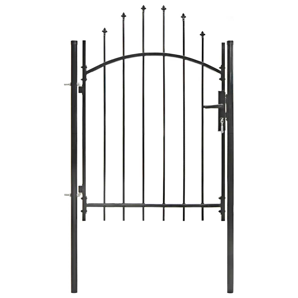 143059 vidaXL Garden Gate "Woerden" Steel 1x1,25 m Black