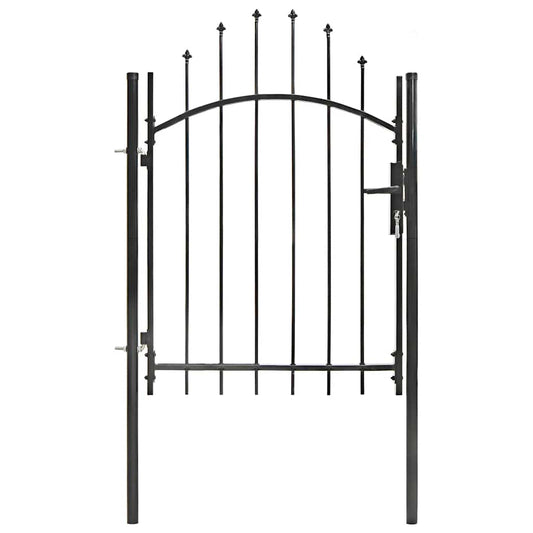 143059 vidaXL Garden Gate "Woerden" Steel 1x1,25 m Black
