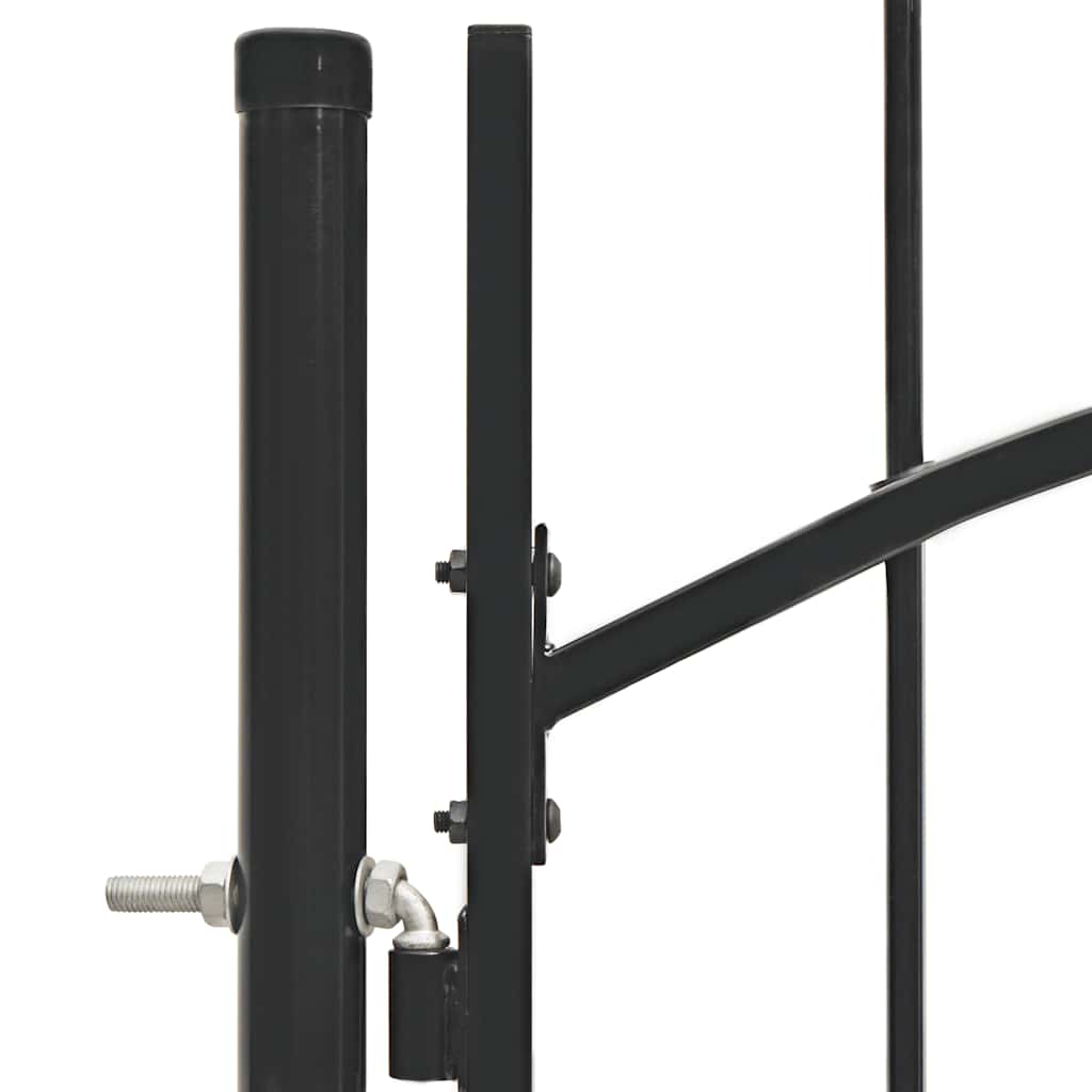 143059 vidaXL Garden Gate "Woerden" Steel 1x1,25 m Black