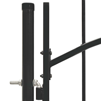 143059 vidaXL Garden Gate "Woerden" Steel 1x1,25 m Black