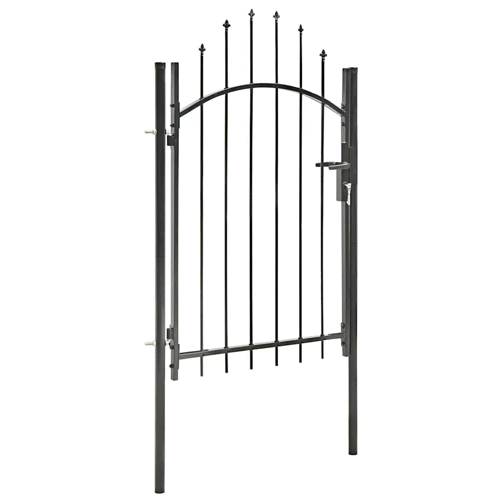 143060 vidaXL Garden Gate "Woerden" Steel 1x1,5 m Black