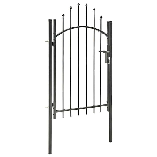 143060 vidaXL Garden Gate "Woerden" Steel 1x1,5 m Black
