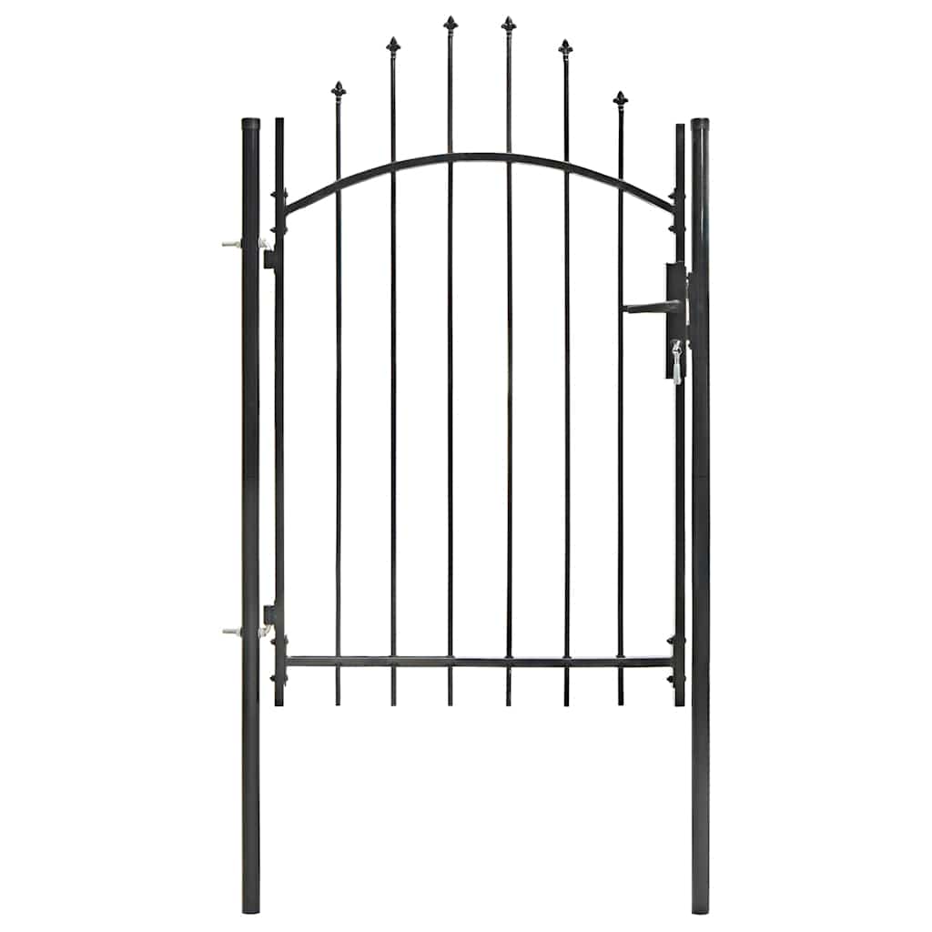 143060 vidaXL Garden Gate "Woerden" Steel 1x1,5 m Black