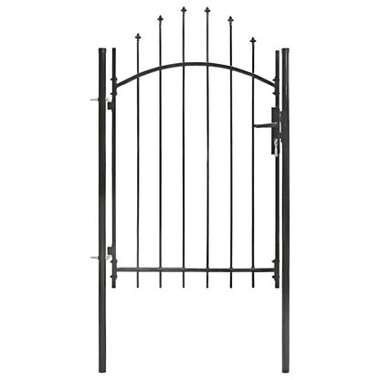 143060 vidaXL Garden Gate "Woerden" Steel 1x1,5 m Black