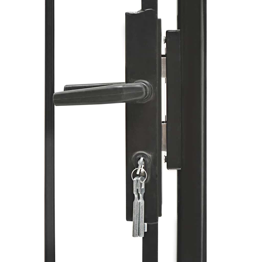 143060 vidaXL Garden Gate "Woerden" Steel 1x1,5 m Black