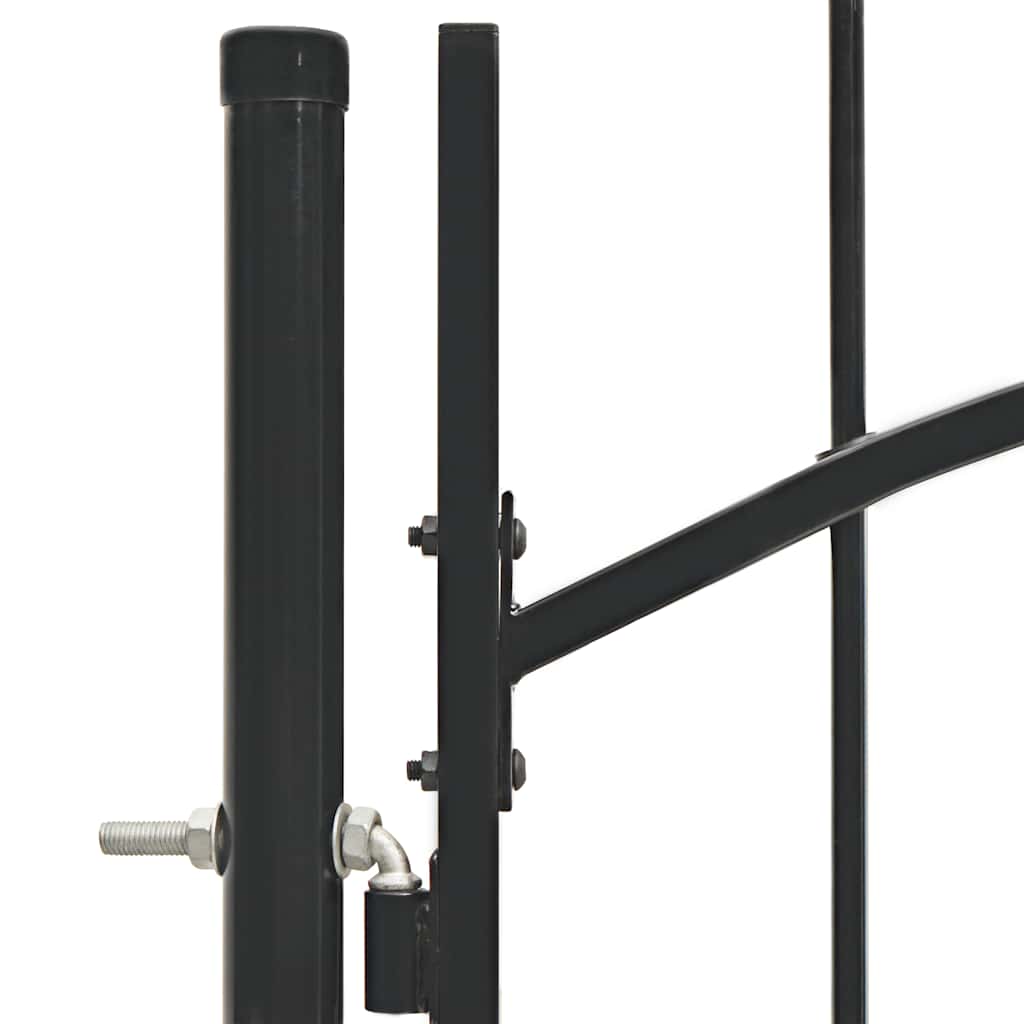 143060 vidaXL Garden Gate "Woerden" Steel 1x1,5 m Black