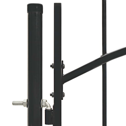 143060 vidaXL Garden Gate "Woerden" Steel 1x1,5 m Black