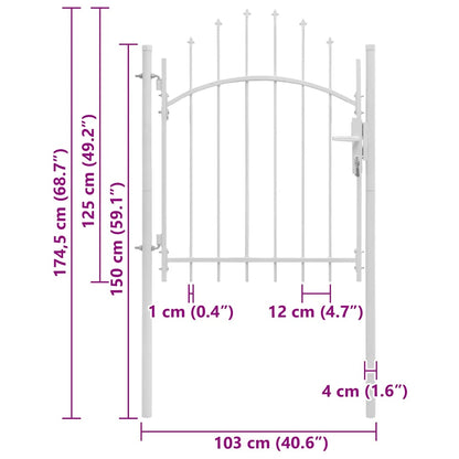 Garden Gate Woerden Steel 3.3x4.1'White