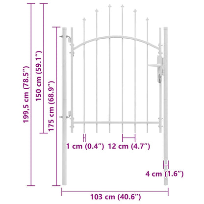 Garden Gate Woerden Steel 3.3x4.9'White