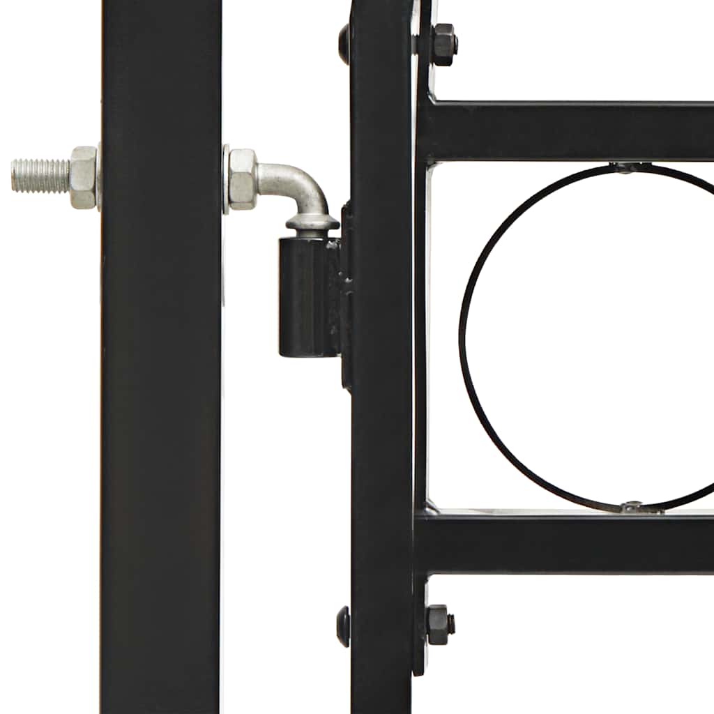 Fence Gate ASSEN Double Door with Arched Top Steel 400x150 cm