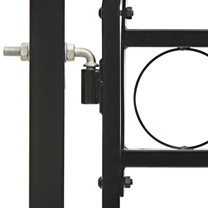 Fence Gate ASSEN Double Door with Arched Top Steel 400x150 cm