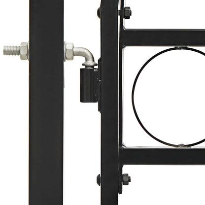 Fence Gate "ASSEN" Double Door with Arched Top Steel 400x200 cm