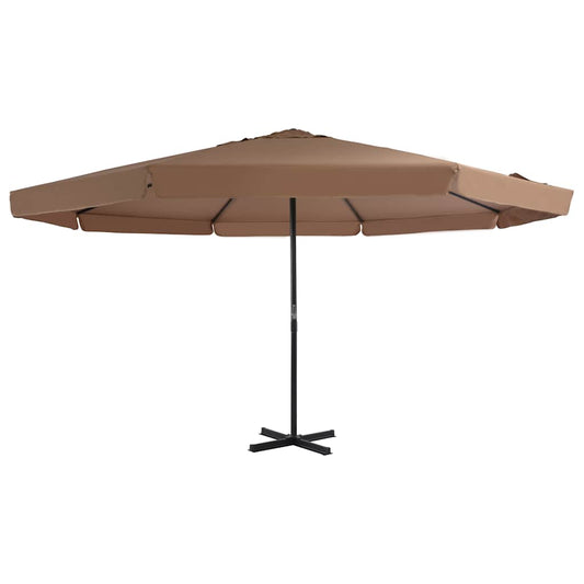 Garden Parasol with Aluminium Pole 500 cm Taupe