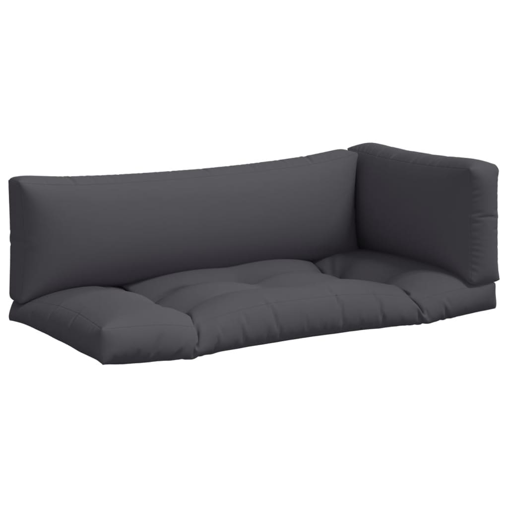 Pallet Cushions 3 pcs Gray Fabric