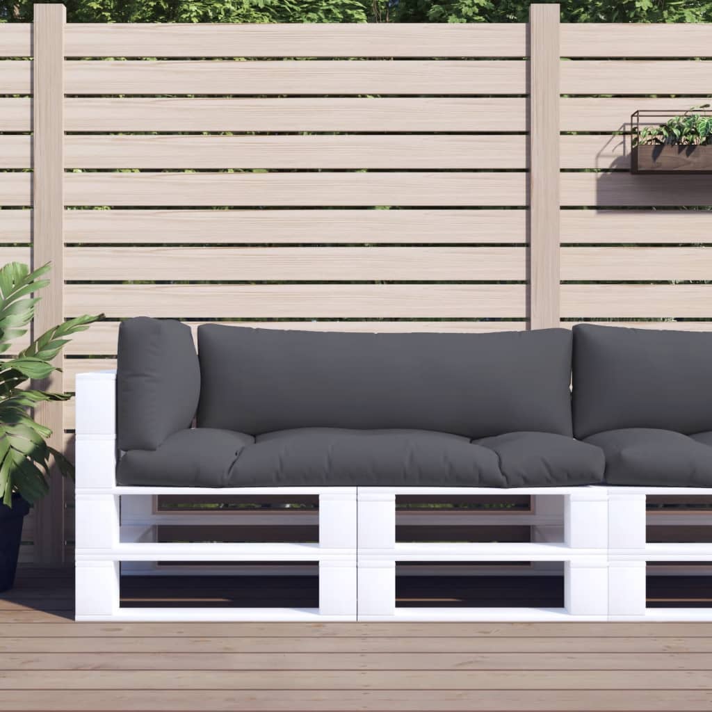 Pallet Cushions 3 pcs Gray Fabric