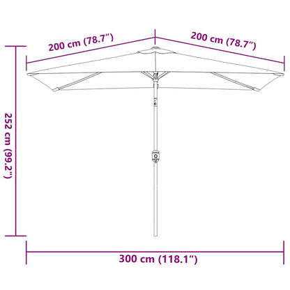 Garden Parasol | Anthracite | Polyester | 300x200 cm | Tiltable