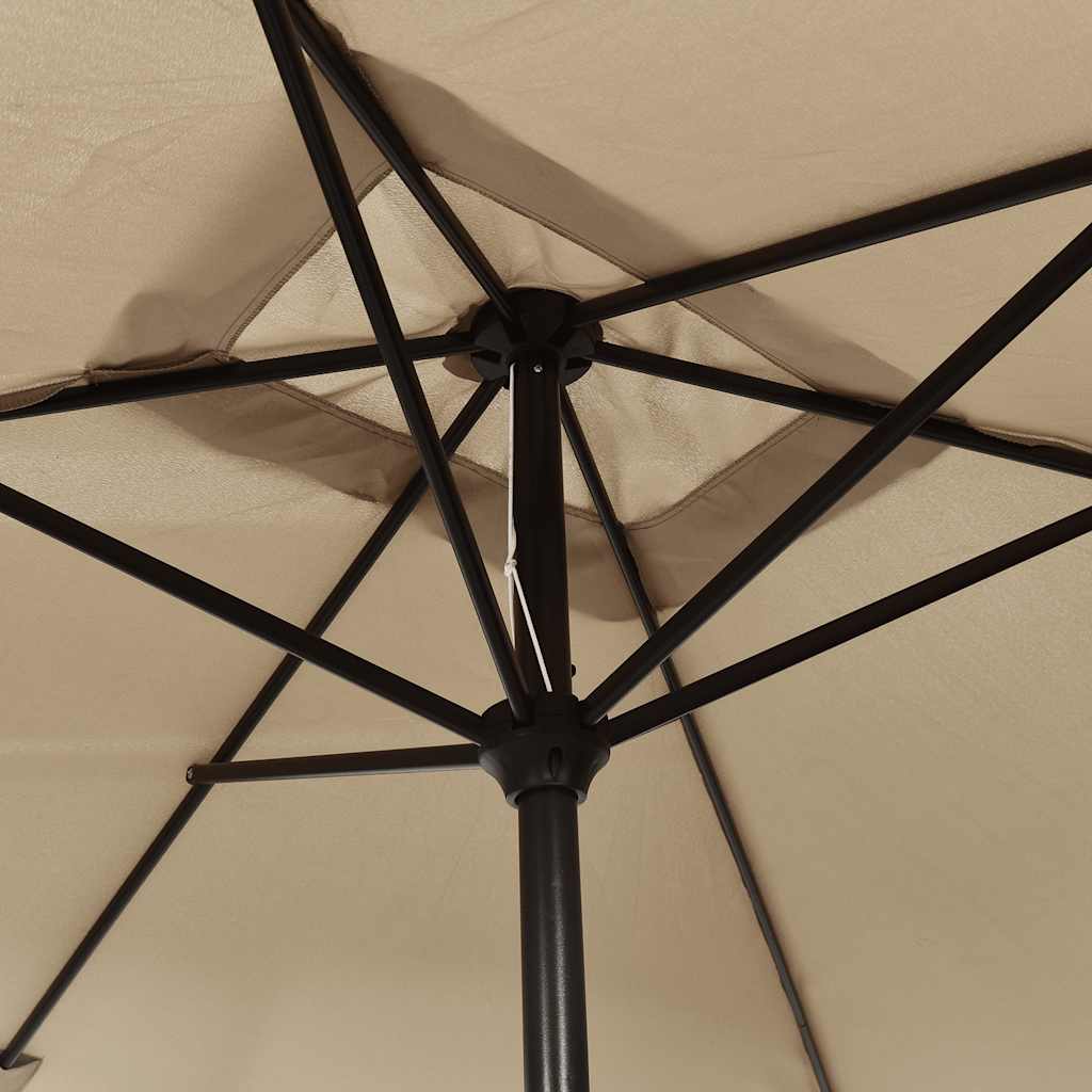 Garden Parasol | Taupe | Polyester fabric | Large | Tiltable