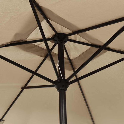 Garden Parasol | Taupe | Polyester fabric | Large | Tiltable