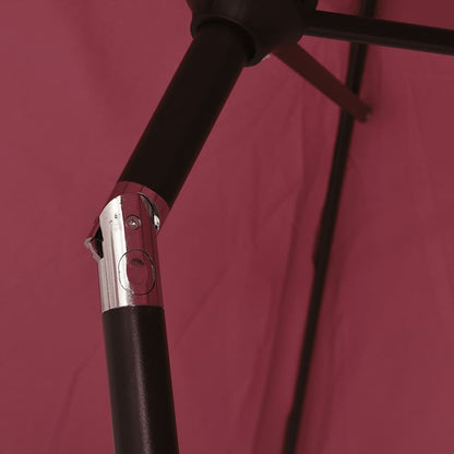 Garden Parasol | Bordeaux Red | Polyester fabric, Steel pole | Medium