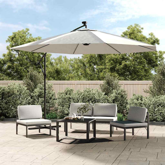 Cantilever Garden Parasol | Sand | Polyester fabric | Large | Tiltable