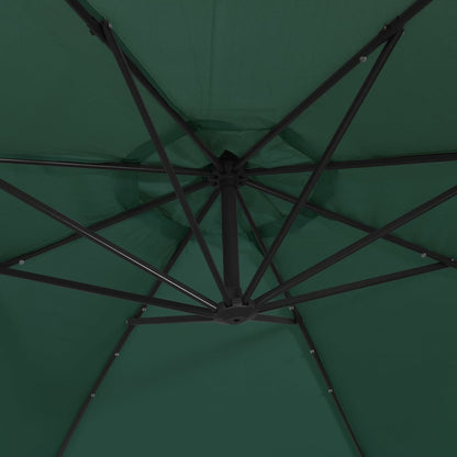 Cantilever Garden Parasol | Green | Polyester and Steel | Large