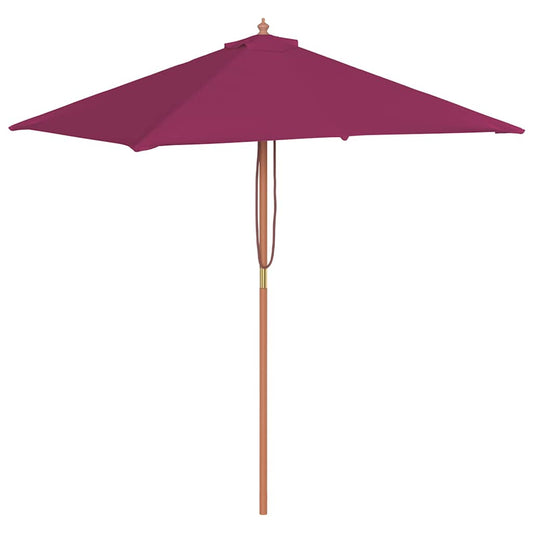 Garden Parasol with Wooden Pole 150x200 cm Bordeaux Red