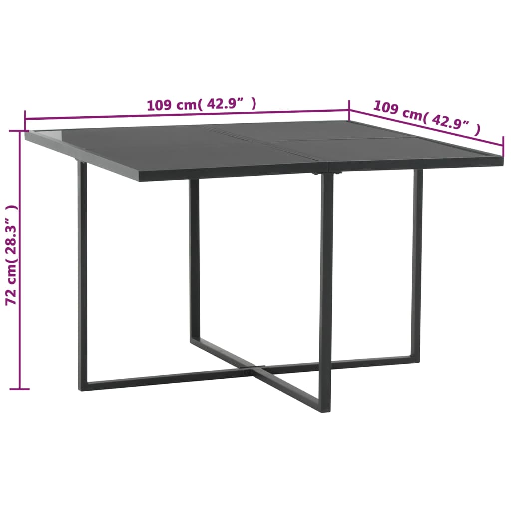 5 Piece Patio Dining Set with Cushions Poly Rattan Black