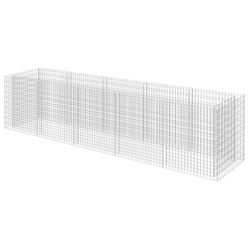 Gabion Raised Bed Silver Galvanized steel