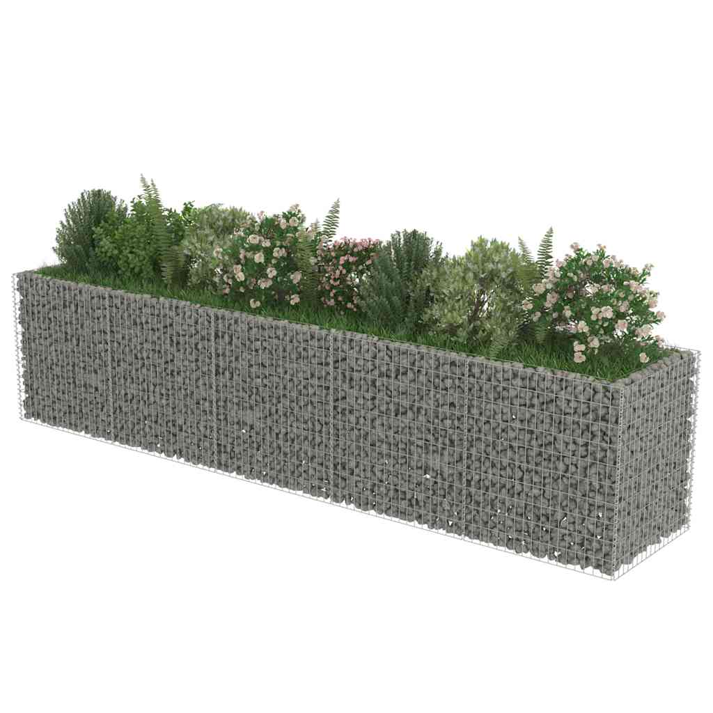 Gabion Raised Bed Silver Galvanized steel