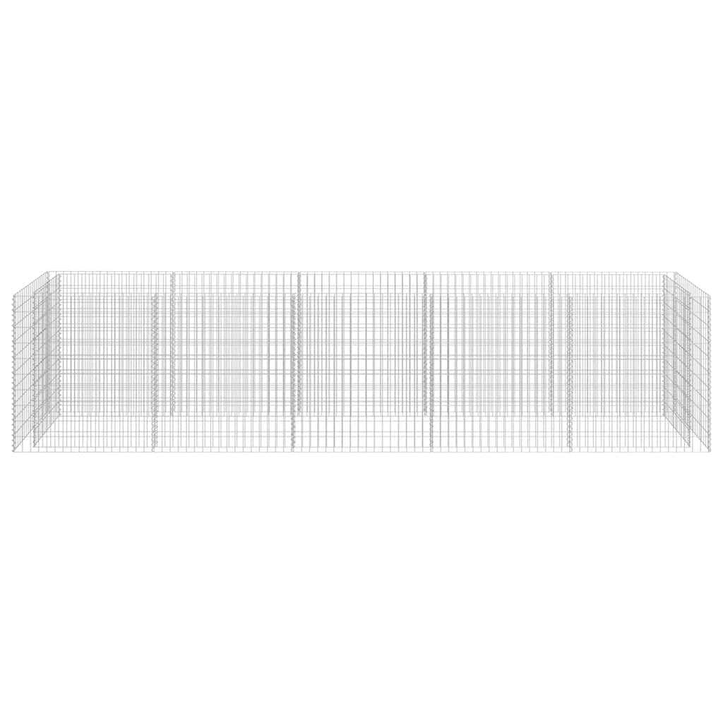 Gabion Raised Bed Silver Galvanized steel