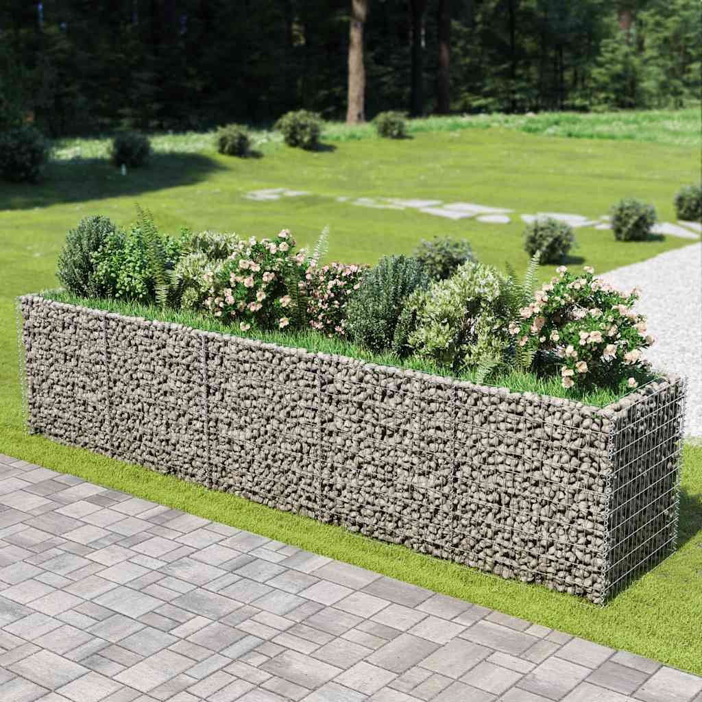 Gabion Raised Bed Silver Galvanized steel