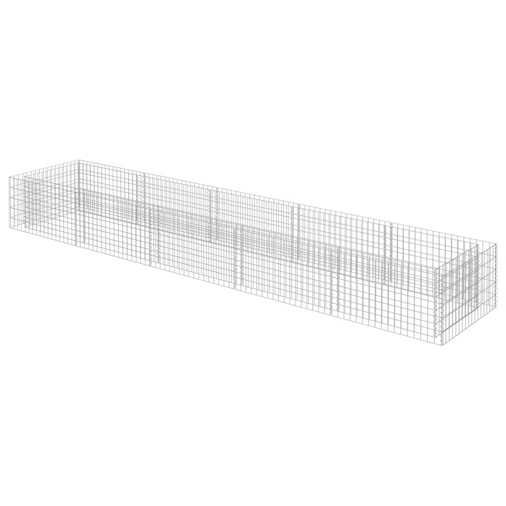 Gabion Raised Bed Silver Galvanized steel 177.2 x 35.4 x 19.7 in