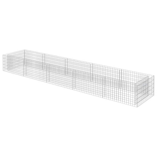 Gabion Raised Bed Silver Galvanized steel 177.2 x 35.4 x 19.7 in