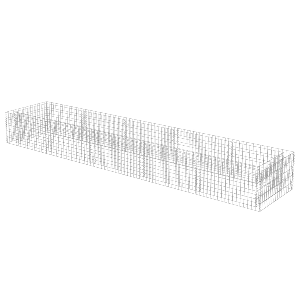 Gabion Raised Bed Silver Galvanized steel 177.2 x 35.4 x 19.7 in