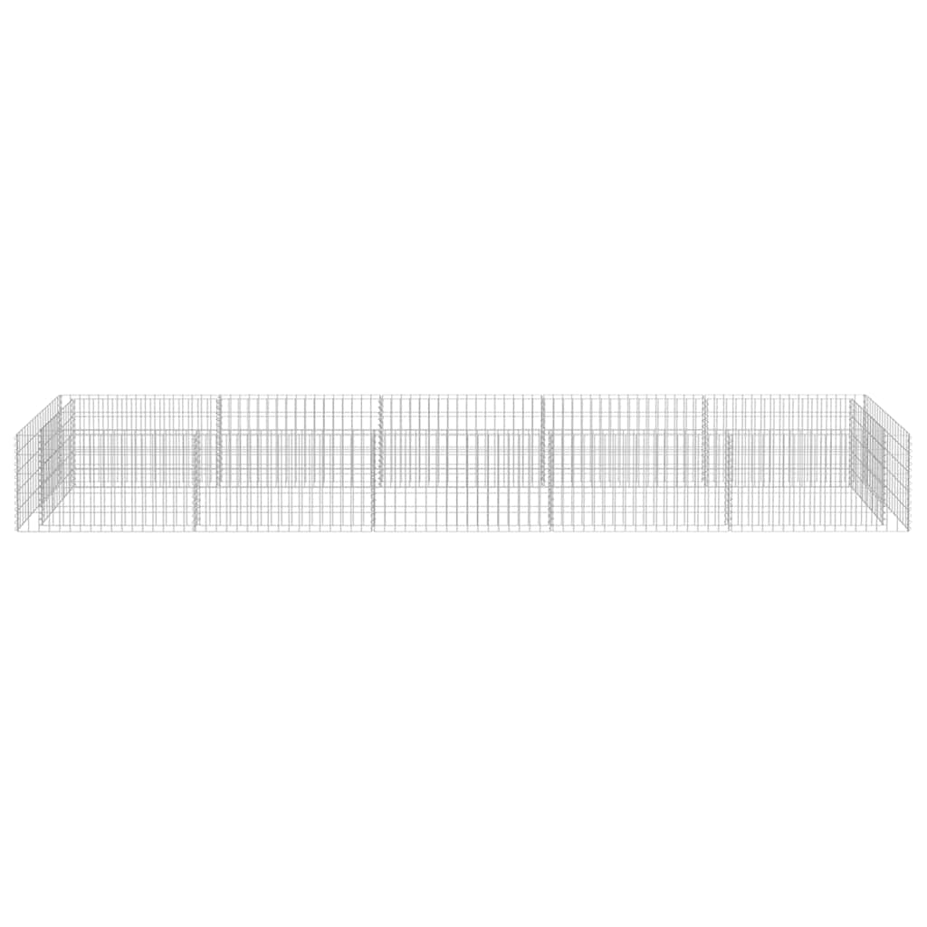 Gabion Raised Bed Silver Galvanized steel 177.2 x 35.4 x 19.7 in