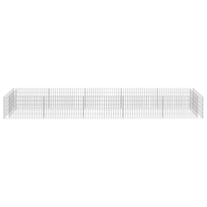 Gabion Raised Bed Silver Galvanized steel 177.2 x 35.4 x 19.7 in
