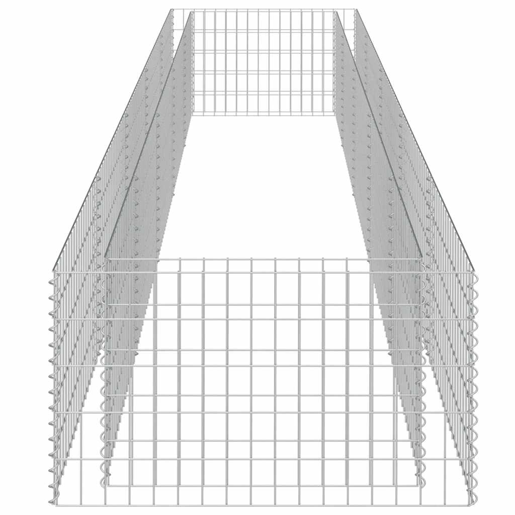 Gabion Raised Bed Silver Galvanized steel 177.2 x 35.4 x 19.7 in