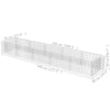 Gabion Raised Bed Galvanised Steel 450x90x50 cm
