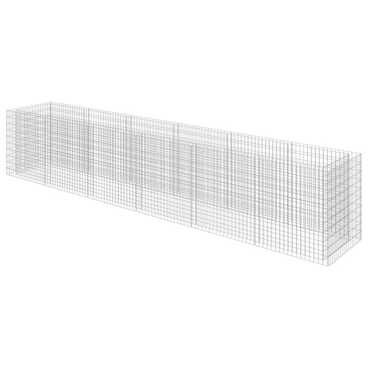 Gabion Raised Bed | Silver | Galvanised steel | 540x90x100 cm