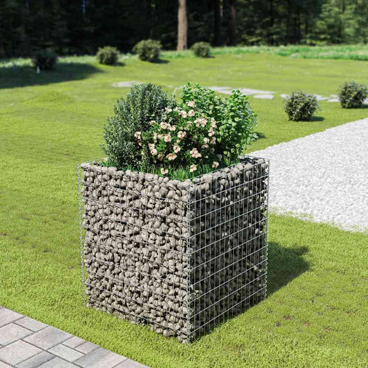 Gabion Raised Bed Galvanized Steel 35.4"x35.4"x39.4