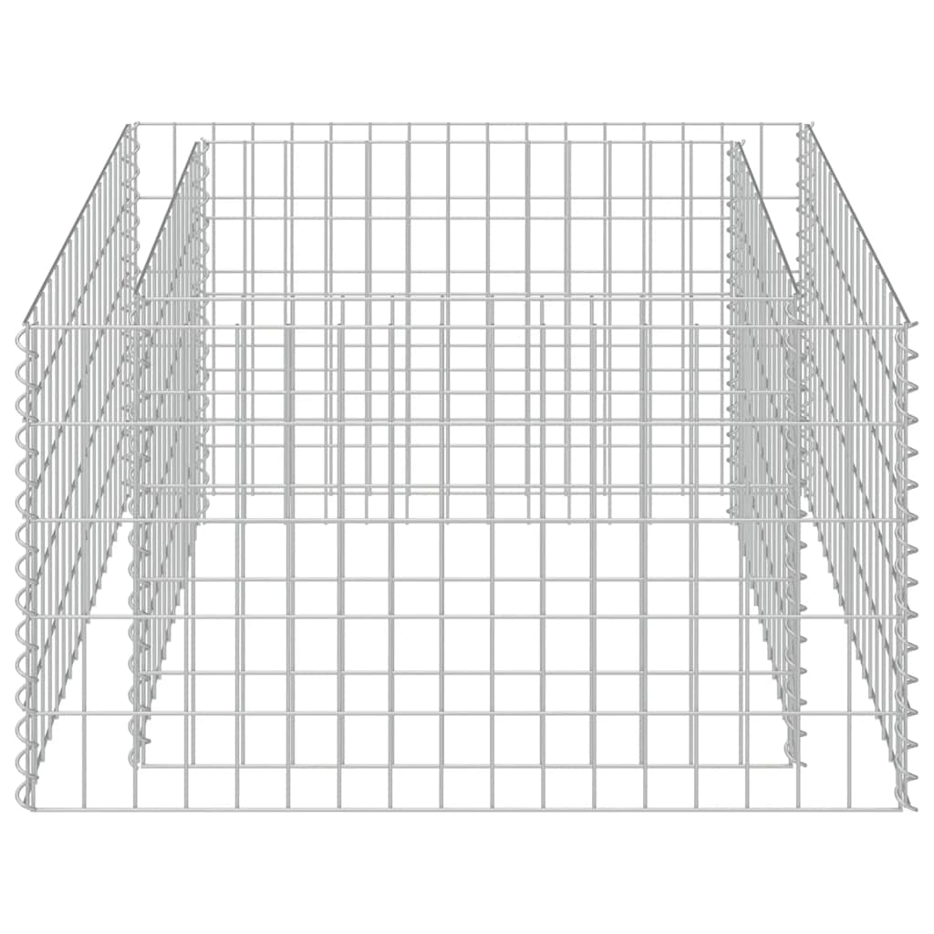 Gabion Raised Bed Silver Galvanized steel 35.4 x 35.4 x 19.7 in