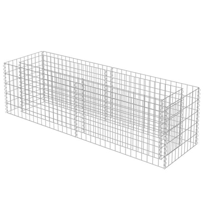Gabion Raised Bed Silver Galvanized steel 70.9 x 19.7 x 19.7 in