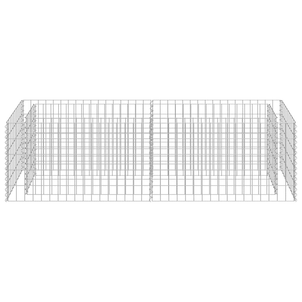 Gabion Raised Bed Silver Galvanized steel 70.9 x 19.7 x 19.7 in