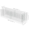 Gabion Raised Bed Galvanized Steel 70.9"x19.7"x19.7"