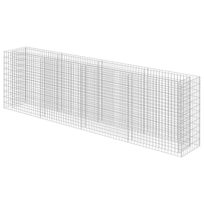 Gabion Raised Bed Silver Galvanized Steel Large