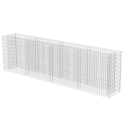 Gabion Raised Bed Silver Galvanized Steel Large