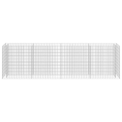 Gabion Raised Bed Silver Galvanized Steel Large