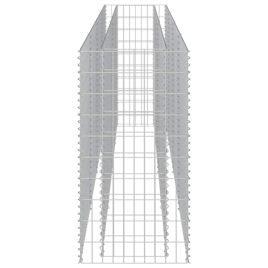 Gabion Raised Bed Silver Galvanized Steel Large